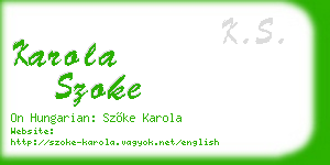 karola szoke business card
