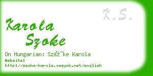 karola szoke business card